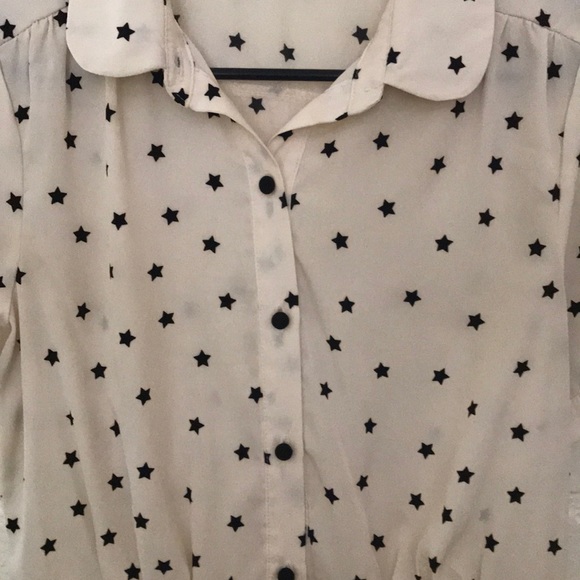 Retro Star print peplum top - Picture 3 of 3